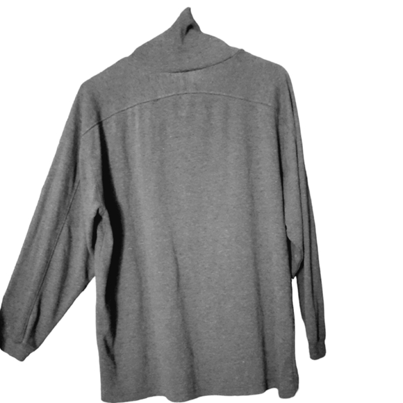 Casual Corner Mock Turtleneck Top Shirt Womens Size Large Long Sleeve Gray - Picture 7 of 8
